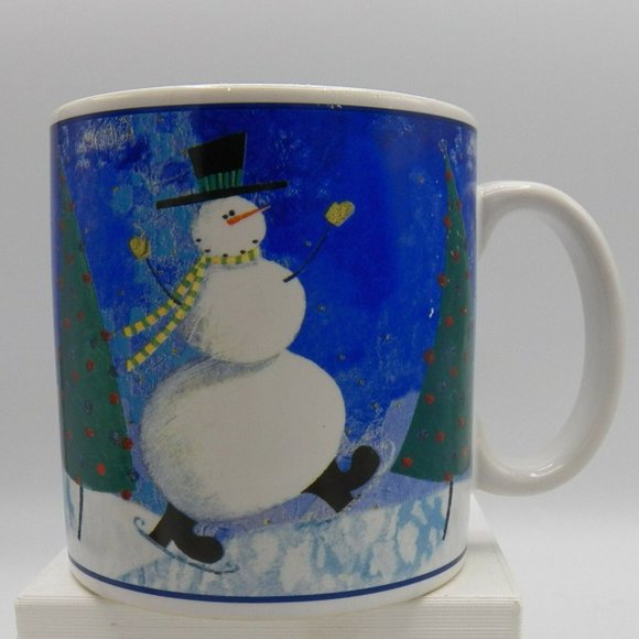 Snowman Coffee Mug Oneida Snow Pals Susan Zulauf Designs Christmas Tree Winter - Picture 7 of 7